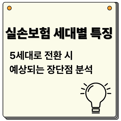 실손보험 세대별 특징 5세대로 전환 시 예상되는 장단점 분석